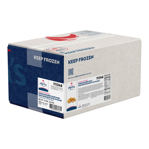 Pilgrim's 5 lb. Tempura Battered Chicken Breast Nuggets - 2/Case