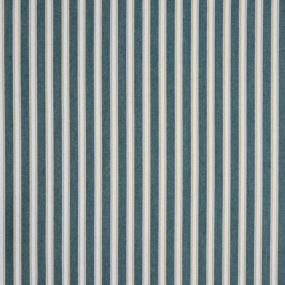 Deep Jungle/Latte/White Shadow Striped Polyester Blended Shirting