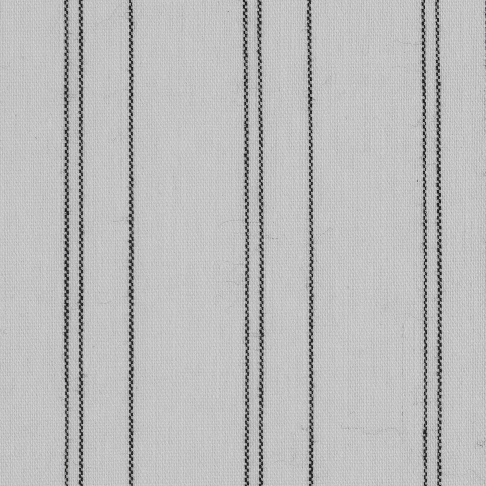 White/Black Pencil Striped Stretch Shirting