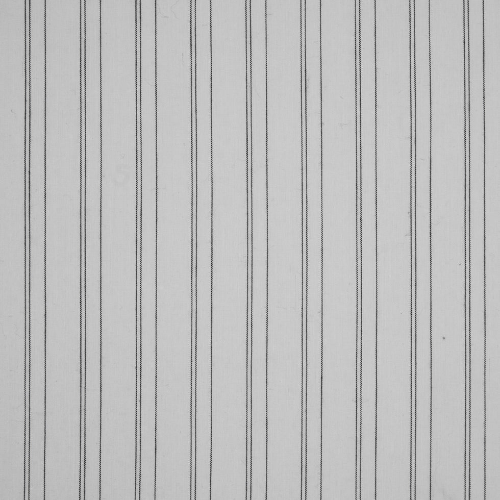 White/Black Pencil Striped Stretch Shirting