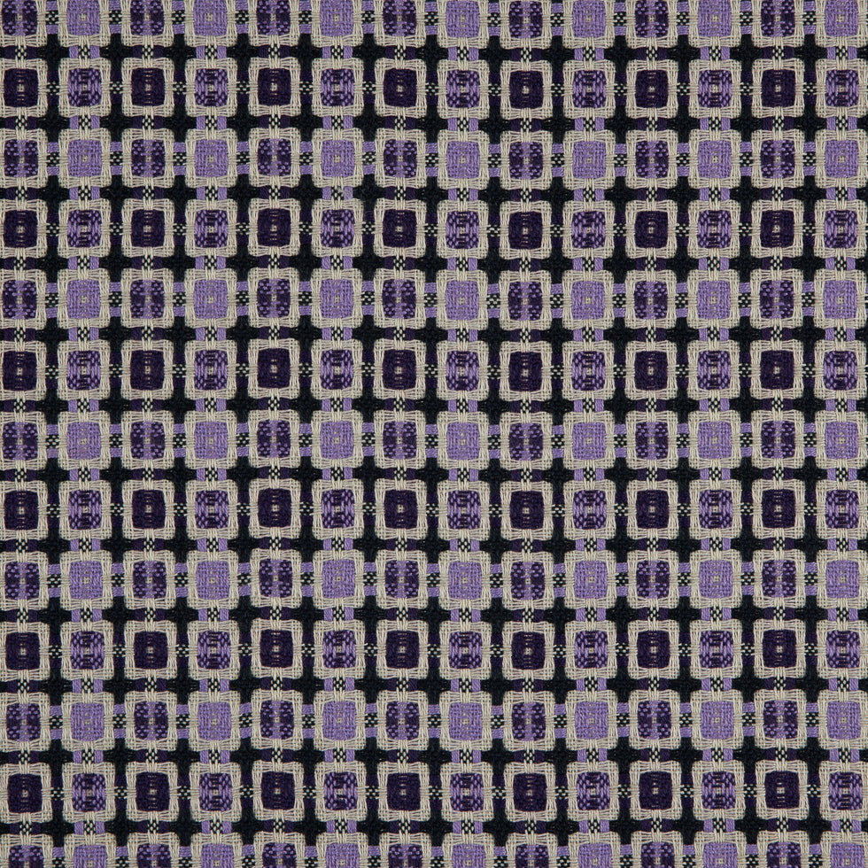 Violet/Amaranth Purple Geometric Blended Woven