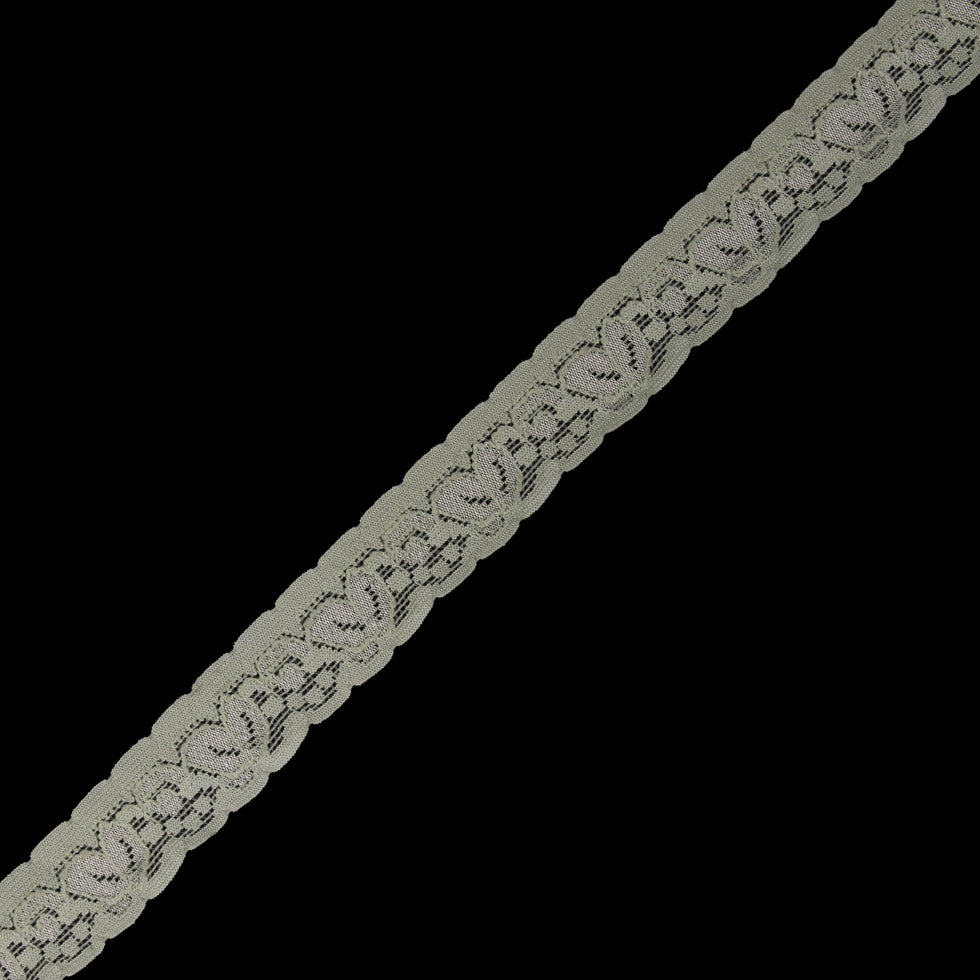 Pale Green Stretch Lace Trim - 1"