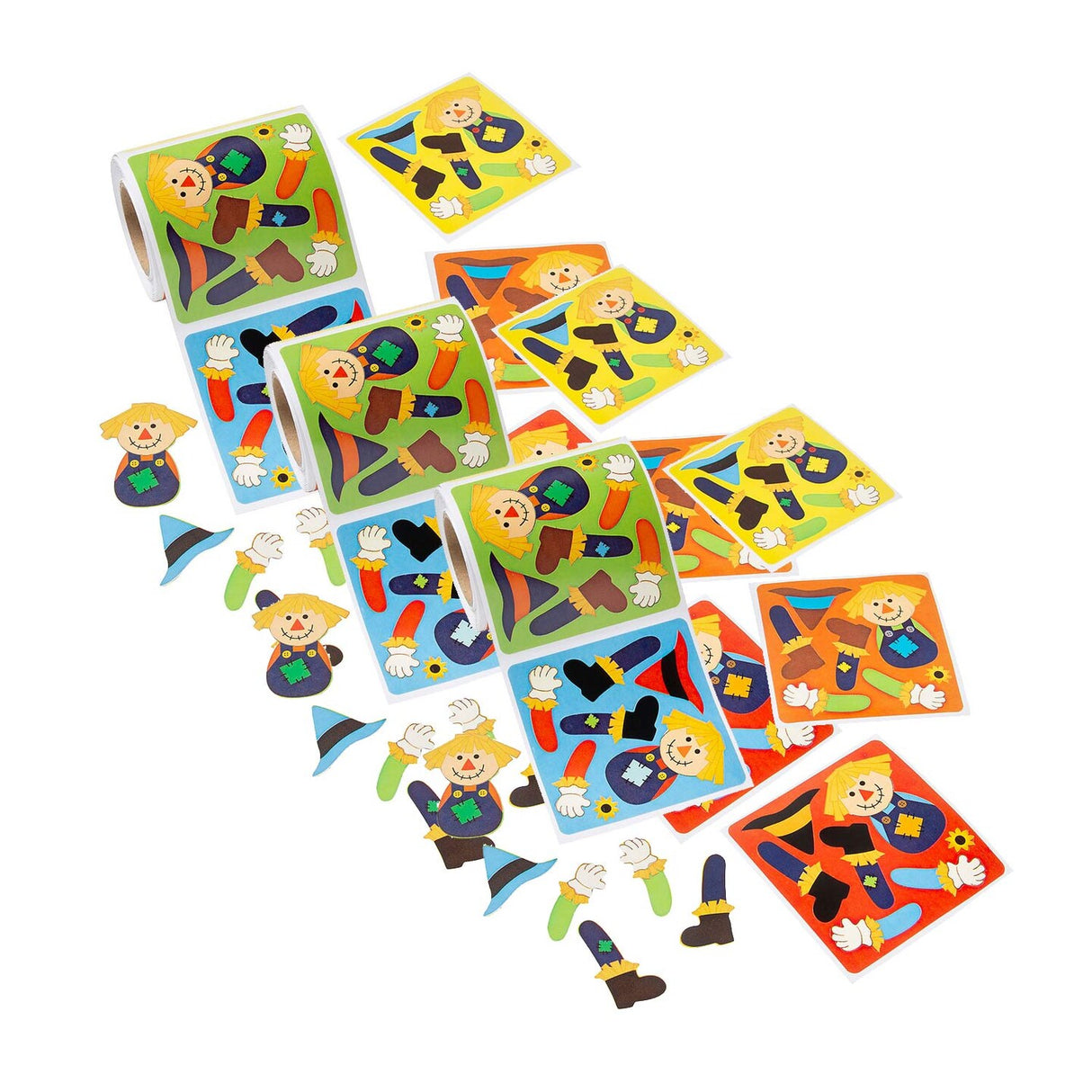 Mini Make-a-Scarecrow Sticker Roll 100 Pc