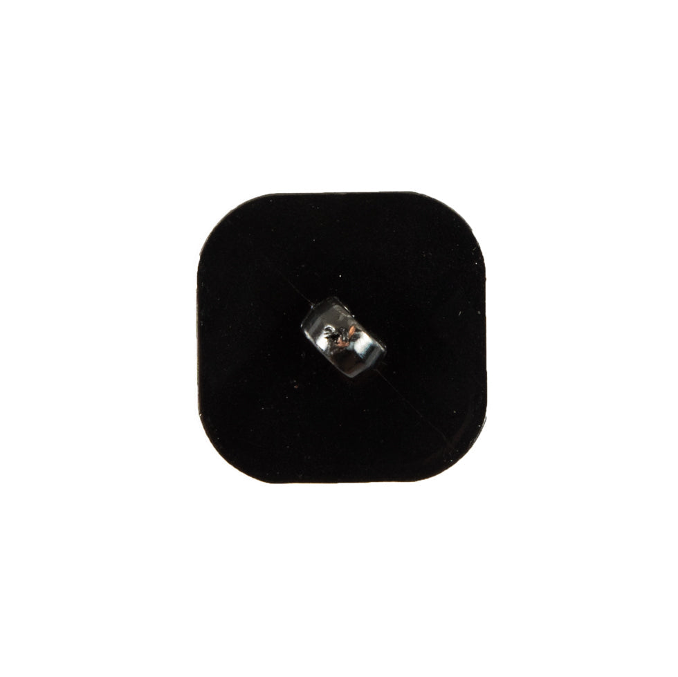 Faceted Square Gunmetal Plastic Button - 34L/21.5