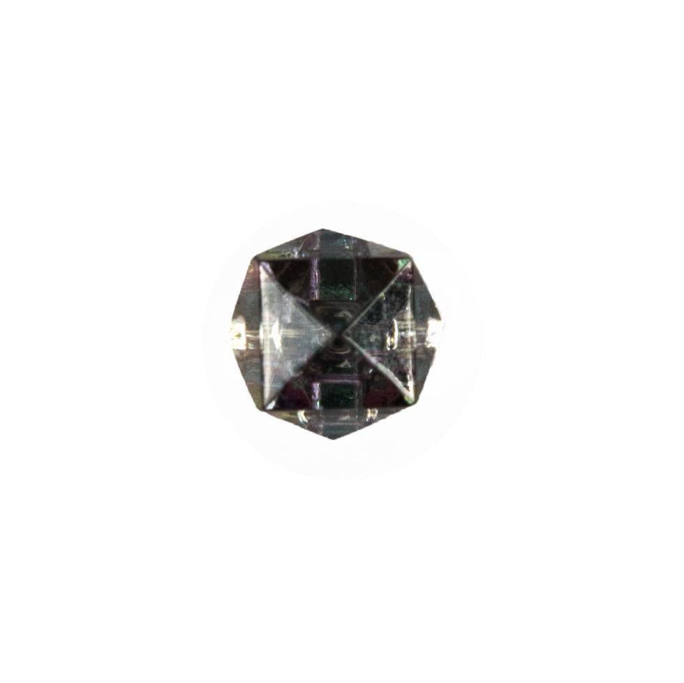 Faceted Cube Glass Button - 18L/11.5mm