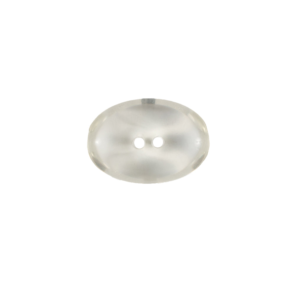 Clear Oval Plastic Button - 32L/20MM