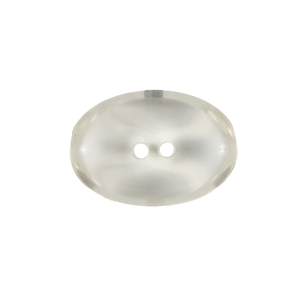 Clear Oval Plastic Button - 36L/23MM
