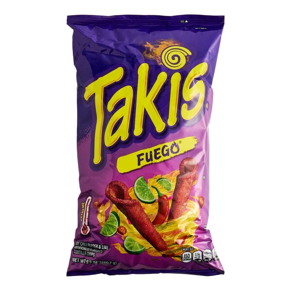 Takis Fuego Rolled Tortilla Chips 9.9 oz. - 14/Case