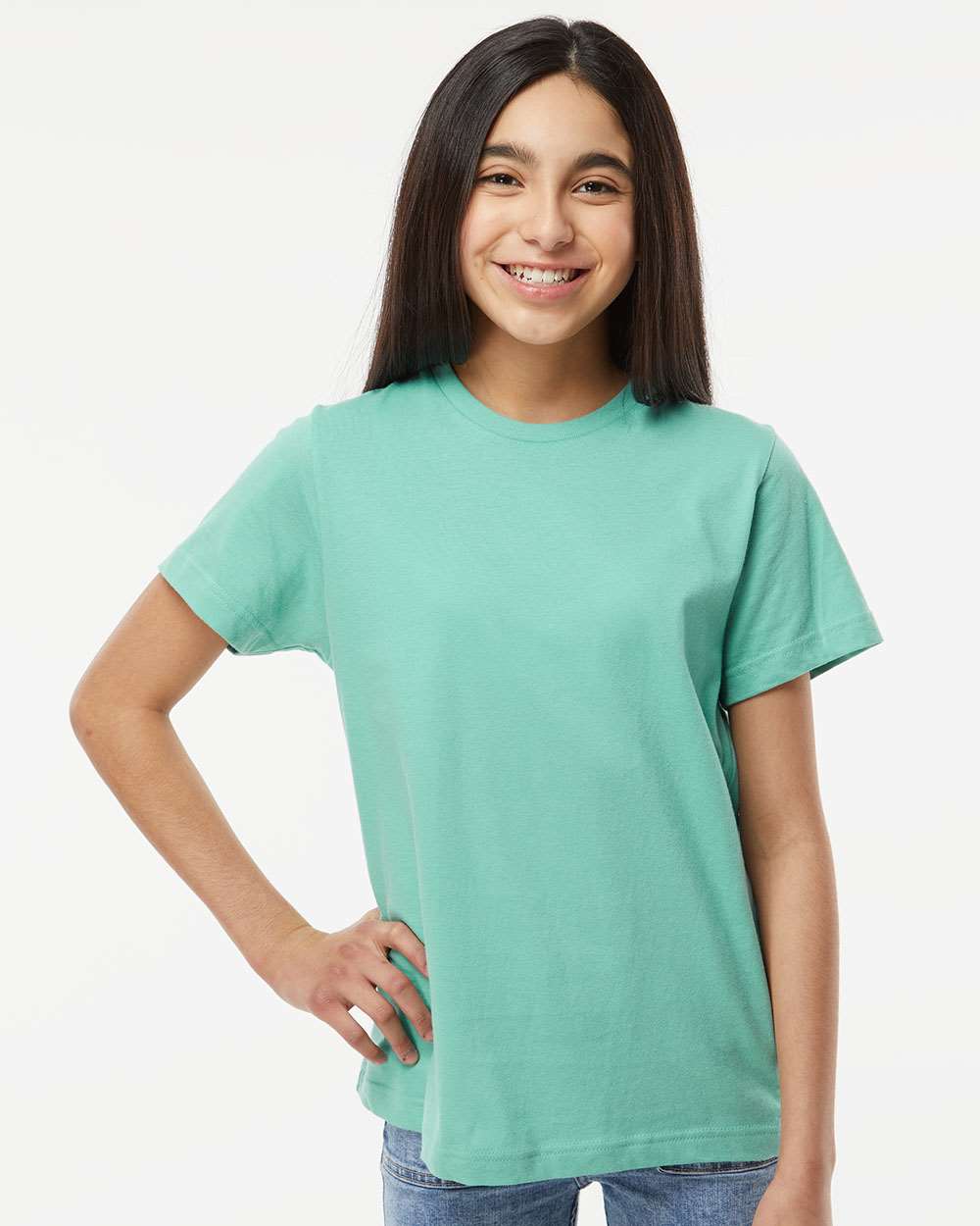 LAT® Youth Fine Jersey Crewneck Short Sleeve Tee