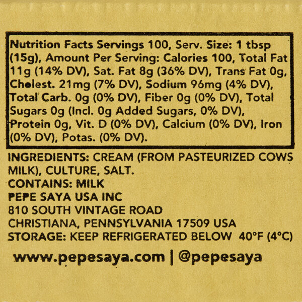 Pepe Saya Salted Butter Foil Wrapped Portion Packet 0.5 oz. - 700/Case