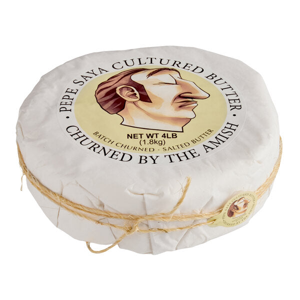 Pepe Saya Salted Butter Wheel 4 lb. - 4/Case