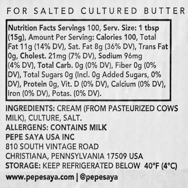 Pepe Saya Salted Butter Wheel 4 lb. - 4/Case