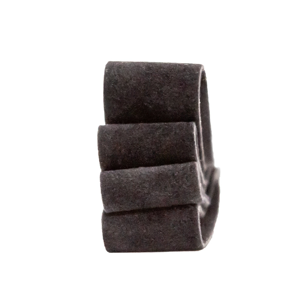 Italian Black Double Faced Brushed Velvet - 0.625"