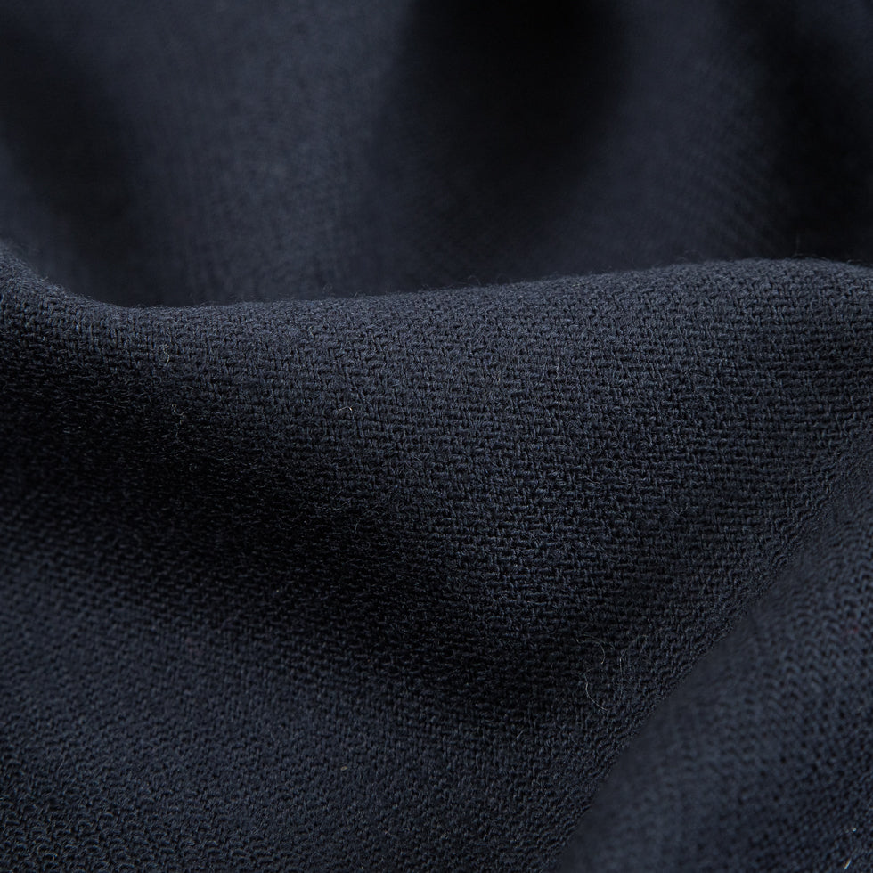 True Navy Stretch Virgin Wool Twill