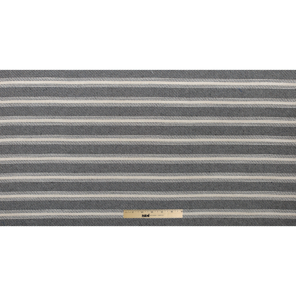 Whisper White/Navy/Royal Blue Striped Tweed