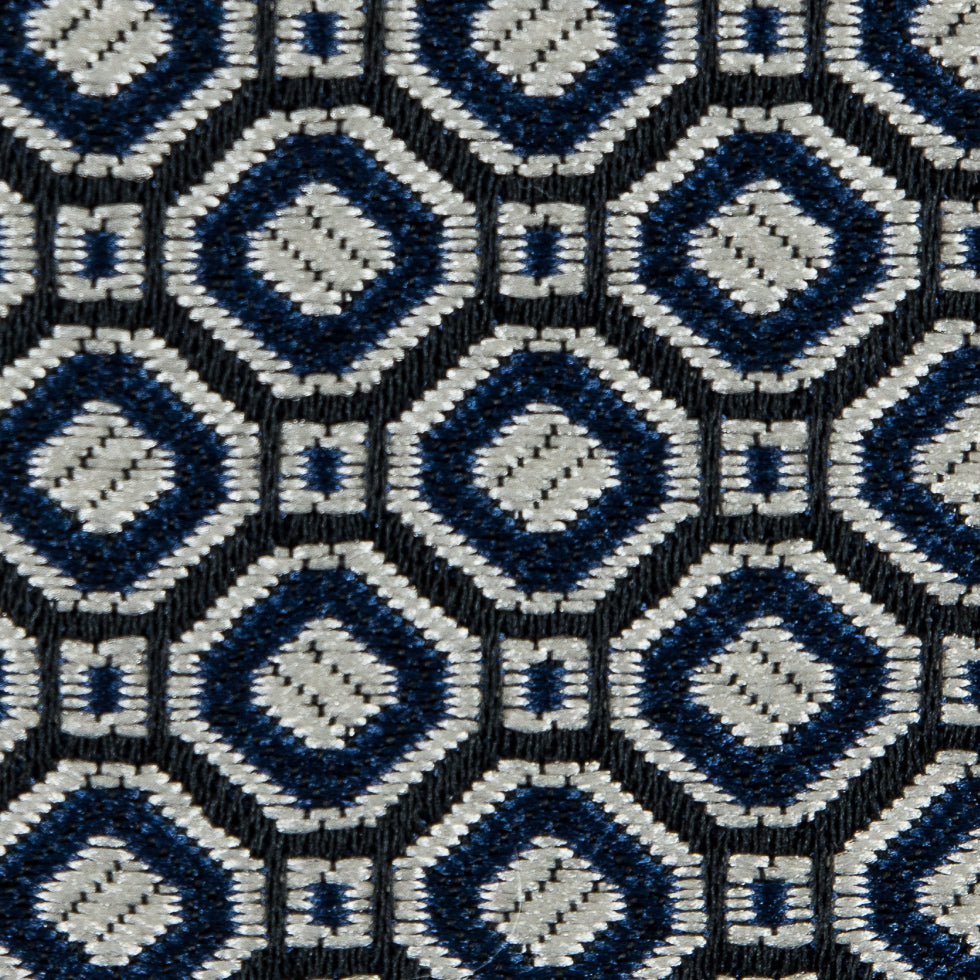 Strong Blue/Silver Geometric Jacquard