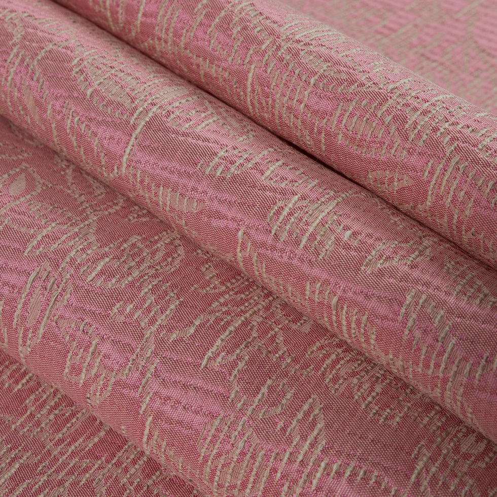 Confetti Pink/Cloud Cream Abstract Cotton Polyester Brocade