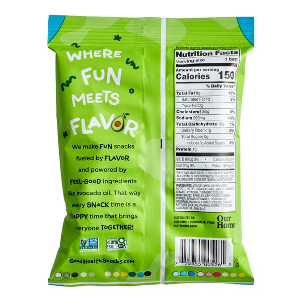 Good Health Sea Salted Veggie Chips 1 oz. - 24/Case