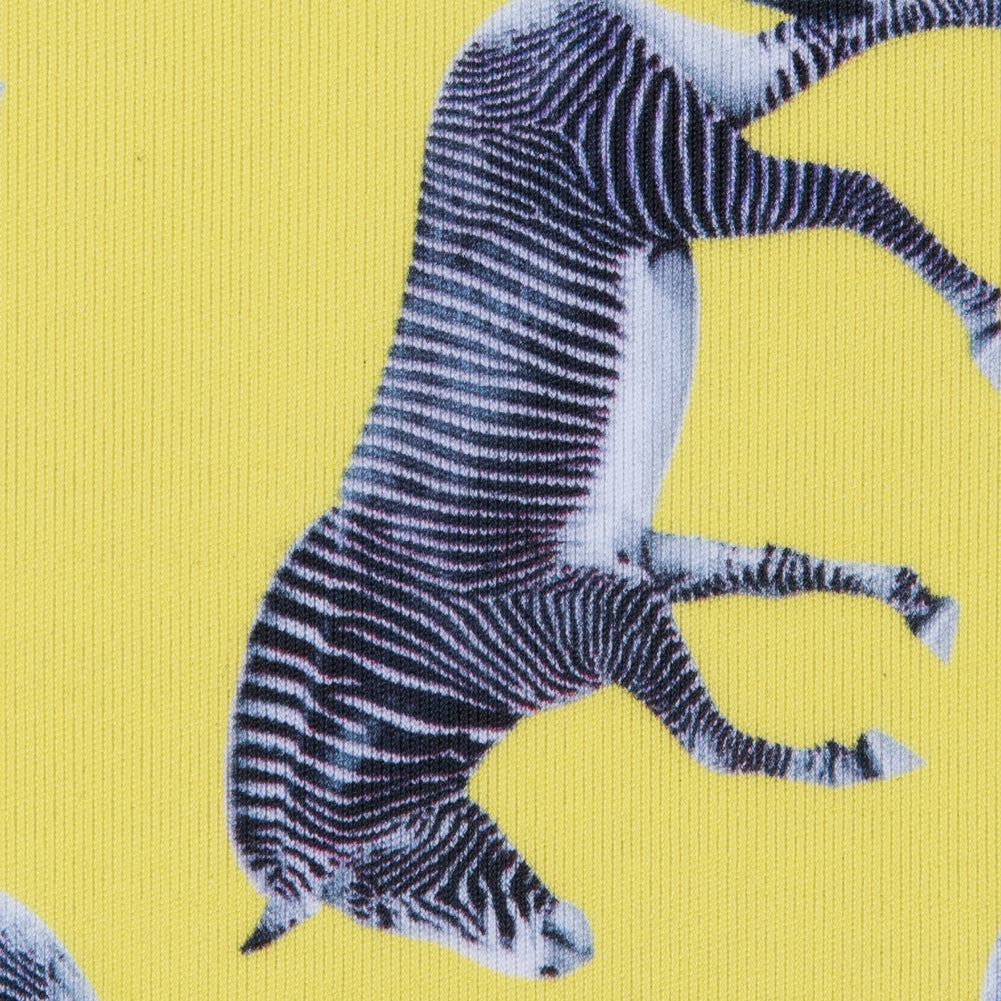 Compression Swimwear Tricot, UV Protective with Aloe Vera Microcapsules - Yellow Zebras - Caye Collection