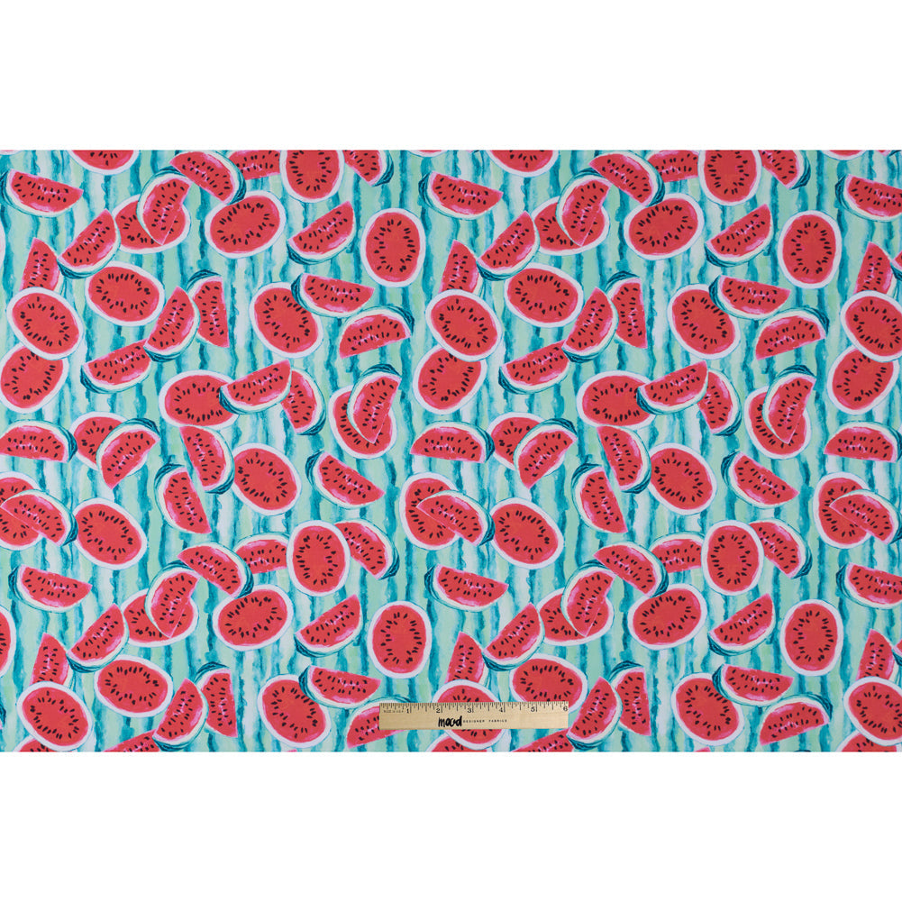 Watermelon Printed Caye UV Protective Compression Swimwear Tricot w/ Aloe Vera Microcapsules