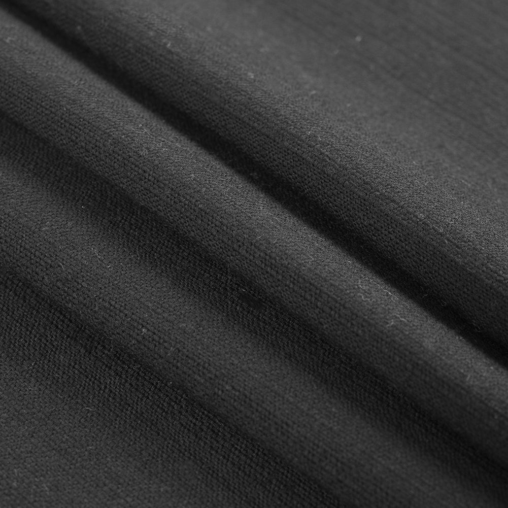 Black Wiry Wool Woven/Suiting