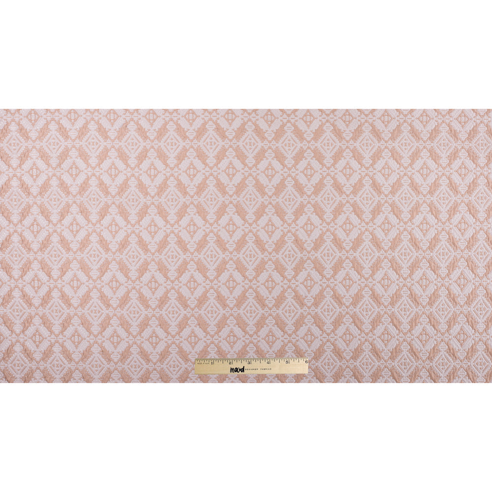 Apricot/Cream Geometric Brocade