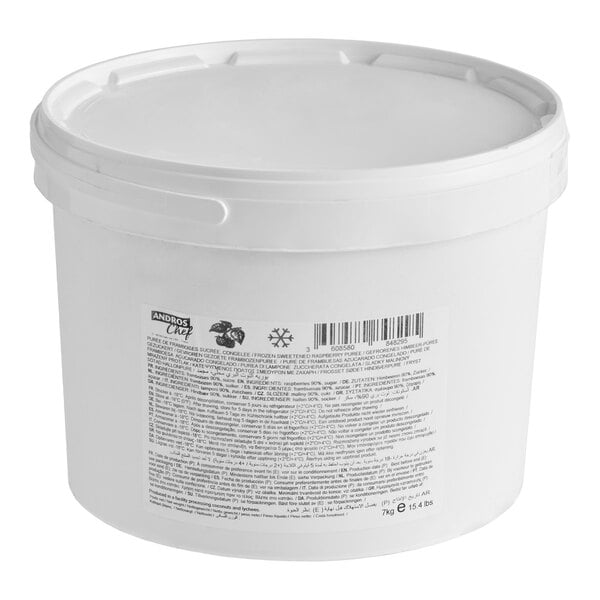 Andros Chef Sweetened Raspberry Puree 15.4 lb.