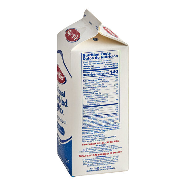 Papetti's Frozen Liquid Scrambled Egg Mix with Milk 5 lb. - 6/Case