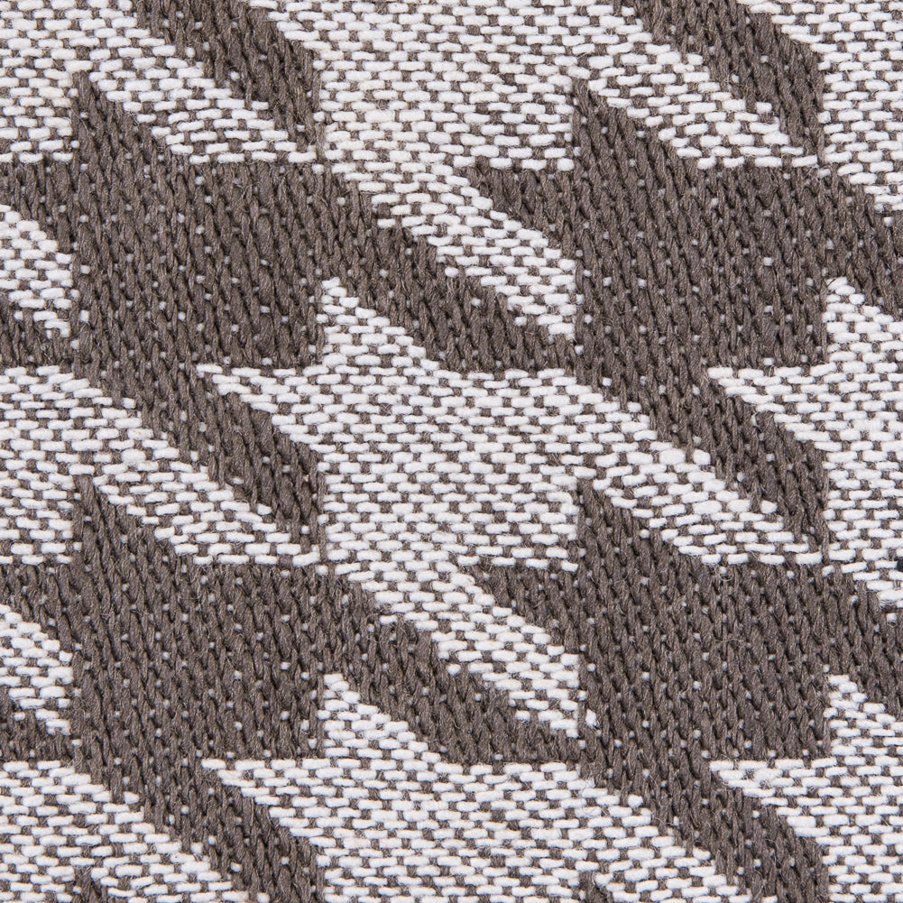 Brown/Ivory Houndstooth Cotton Twill