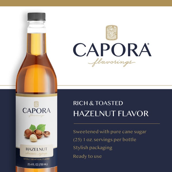 Capora Hazelnut Flavoring Syrup 750 mL