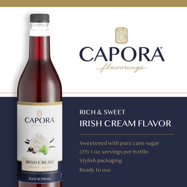 Capora Irish Cream Flavoring Syrup 750 mL