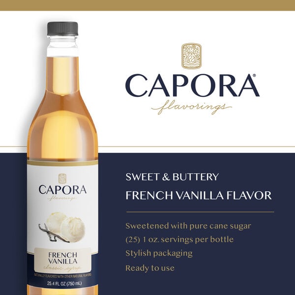 Capora French Vanilla Flavoring Syrup 750 mL