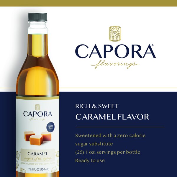 Capora Sugar-Free Caramel Flavoring Syrup 750 mL
