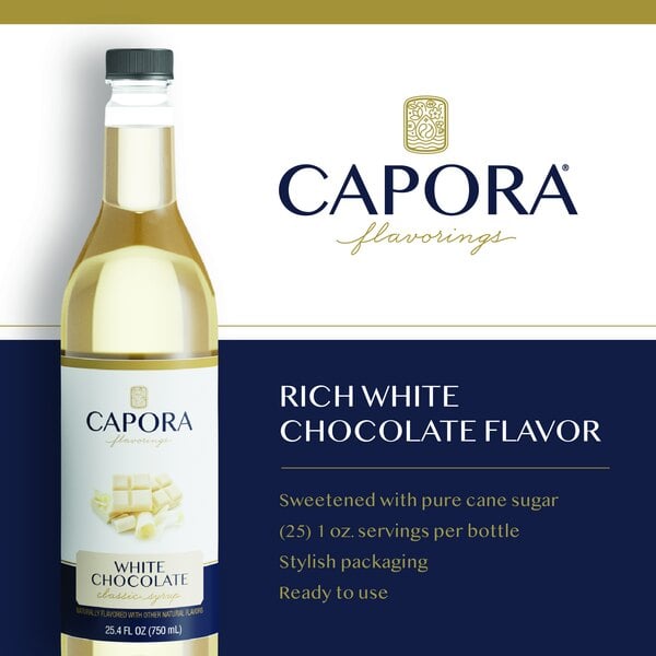 Capora White Chocolate Flavoring Syrup 750 mL