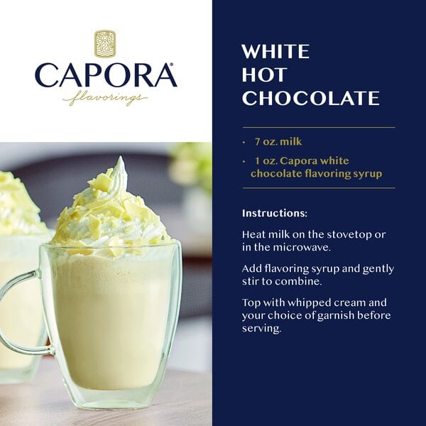 Capora White Chocolate Flavoring Syrup 750 mL