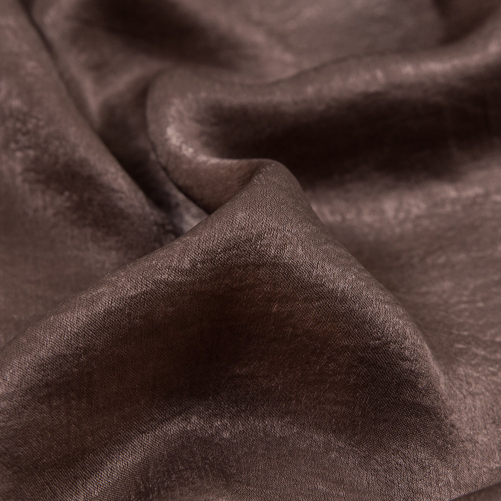 Italian Chocolate Chip Dyed Washed Polyester Dobby