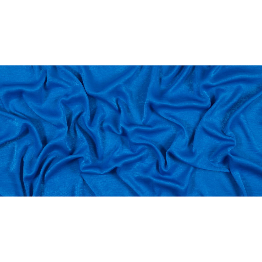 Italian Brilliant Blue Dyed Washed Polyester Dobby