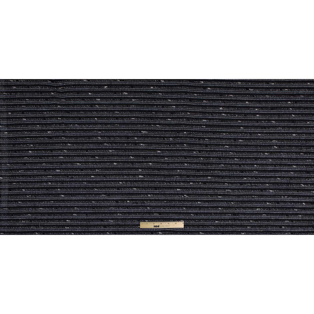 Black and White Striped Novelty Woven