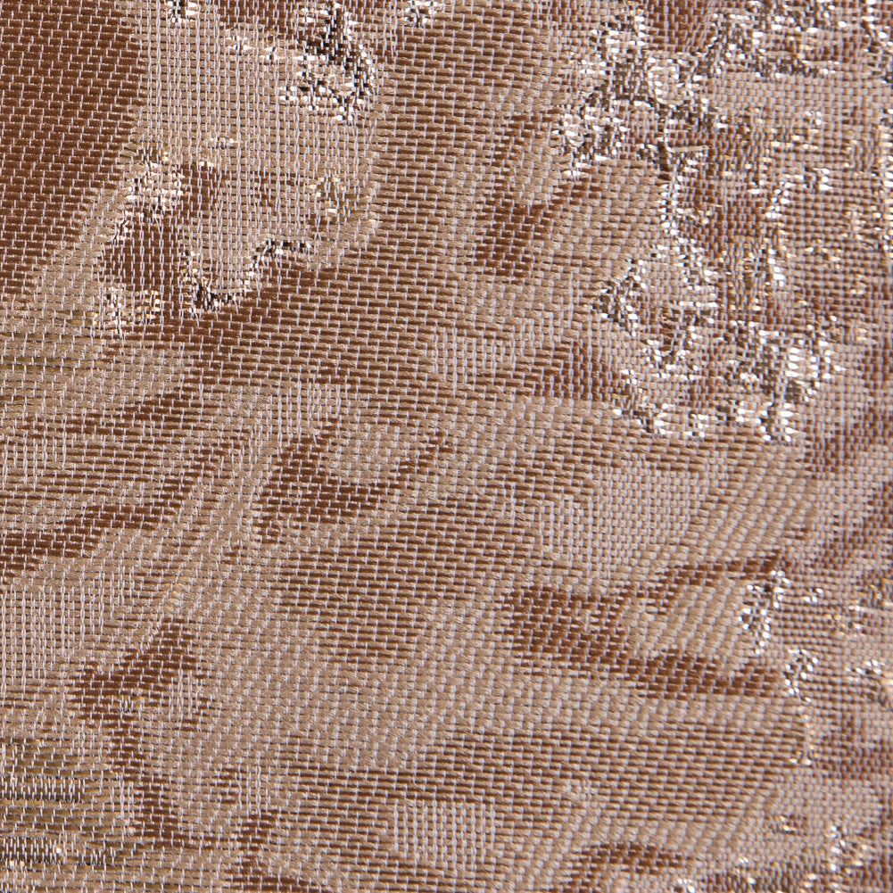 Metallic Gold/Mustard/Beige Abstract Brocade