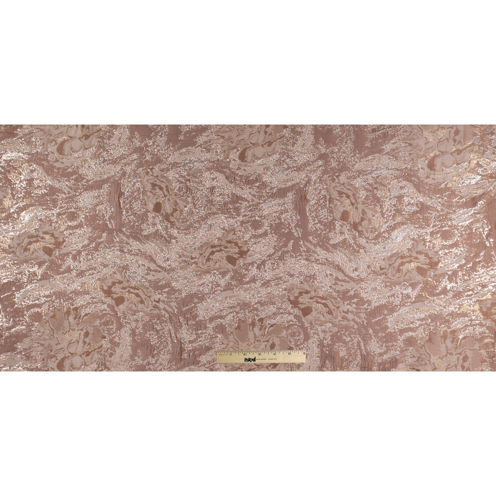 Metallic Gold/Mustard/Beige Abstract Brocade