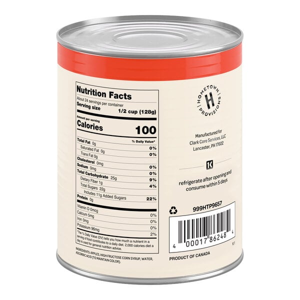Hometown Provisions #10 Can Sweetened Applesauce - 6/Case
