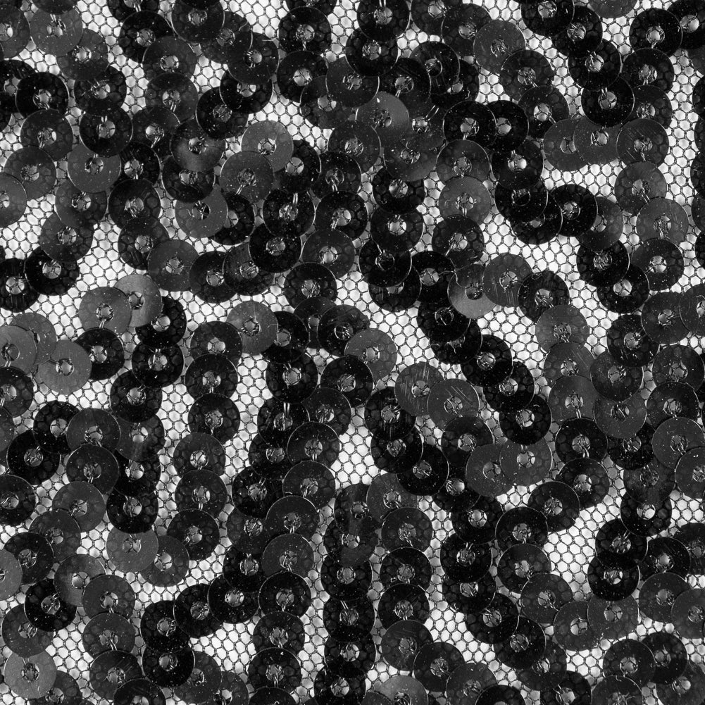 Phillip Lim Black All Over Sequins on a Stretch Netting