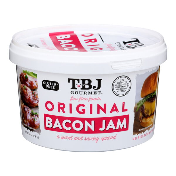 TBJ Gourmet 41 oz. Classic Uncured Bacon Jam Spread - 2/Case