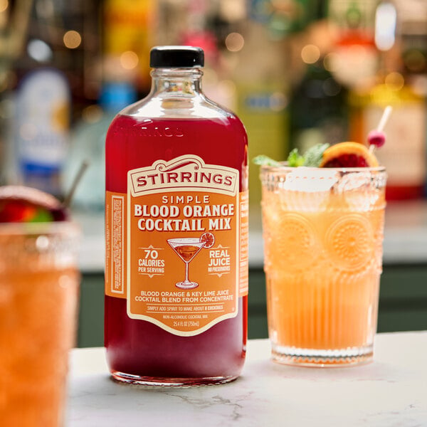 Stirrings Blood Orange Cocktail Mix 750 mL - 6/Case