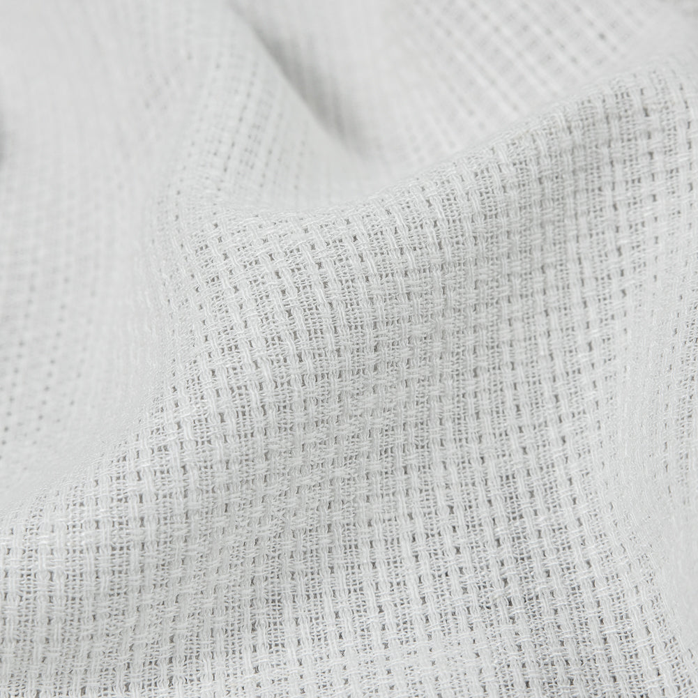 Italian Ivory Textural Linen Woven
