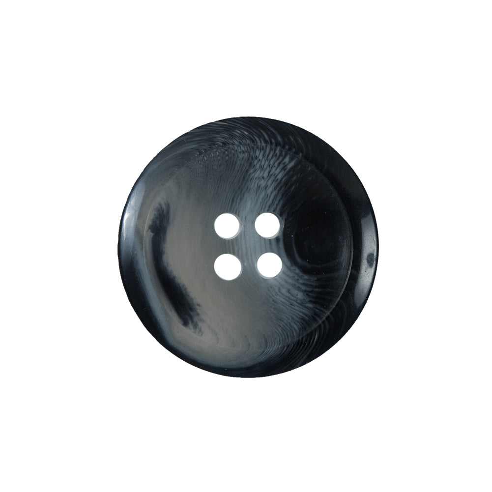 Dark Navy and Beige Plastic Button - 36L/23mm