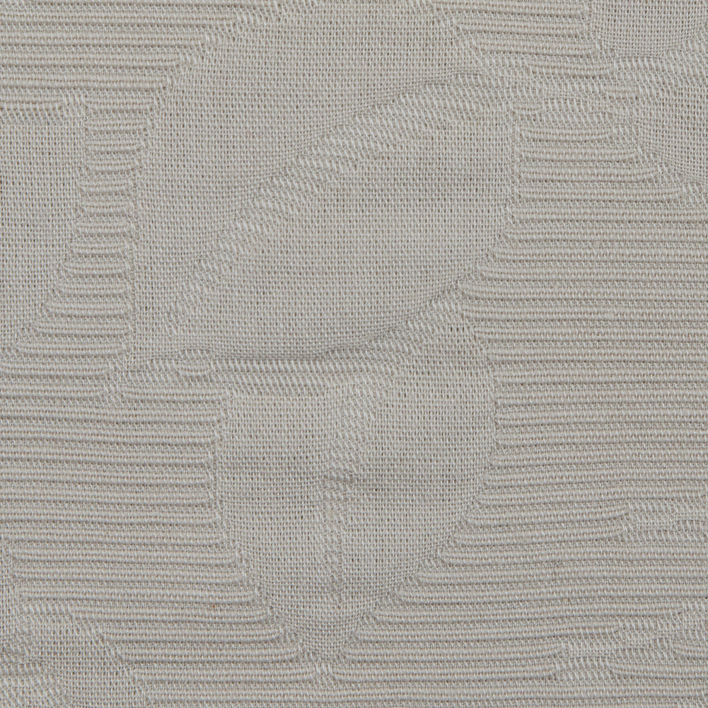 Beige on Beige Raised Floral Cotton Woven