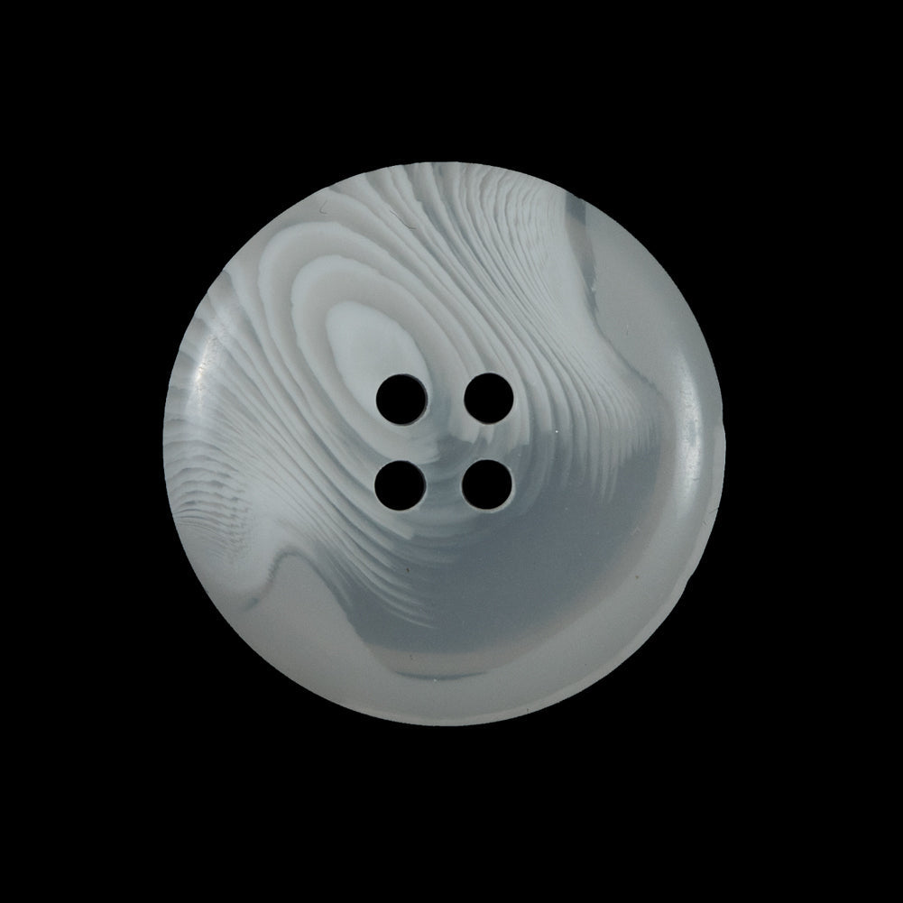 White Translucent Concaving Button - 40L/25.5mm