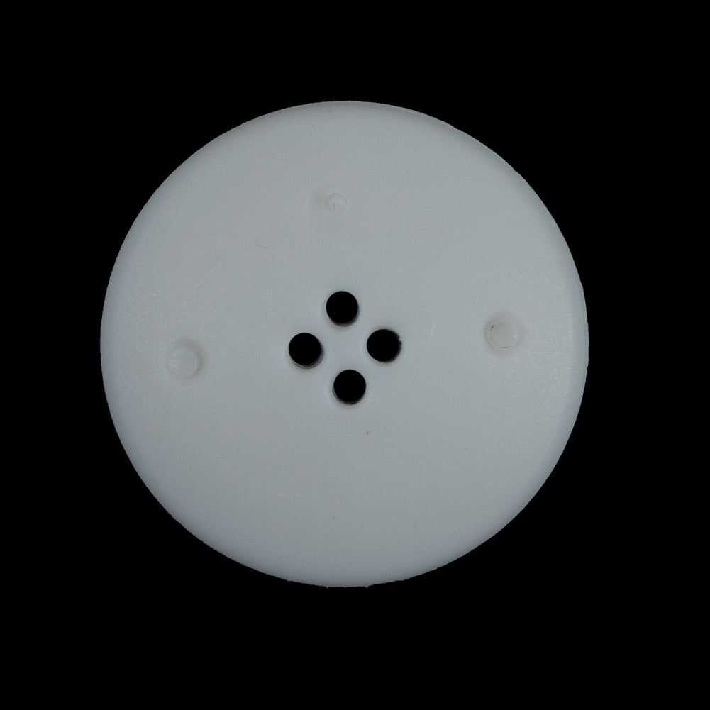 White Strands of Pearls Beveled Textured 4-Hole Button - 44L/28mm