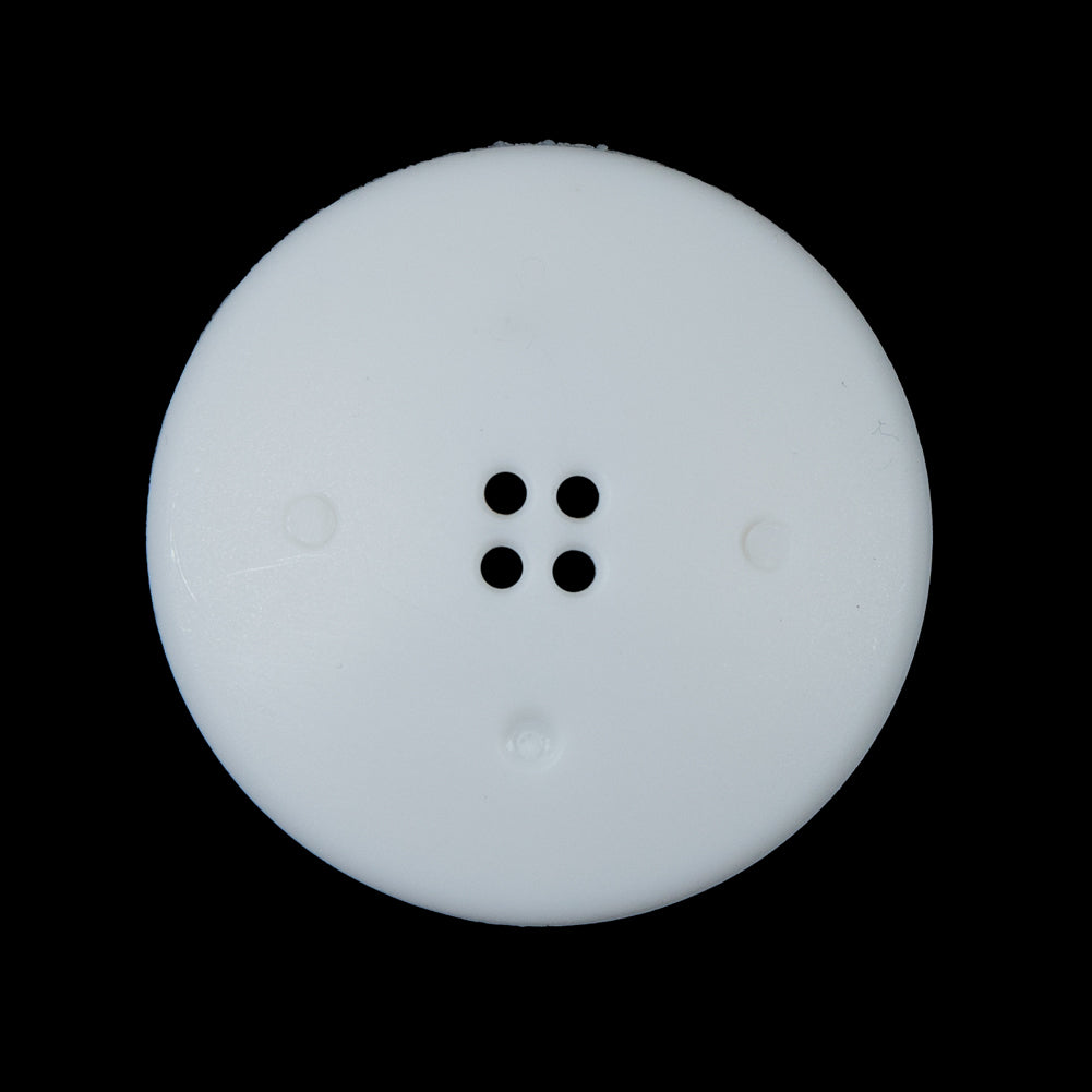 White Raised Textured 4-Hole Button - 44L/28mm